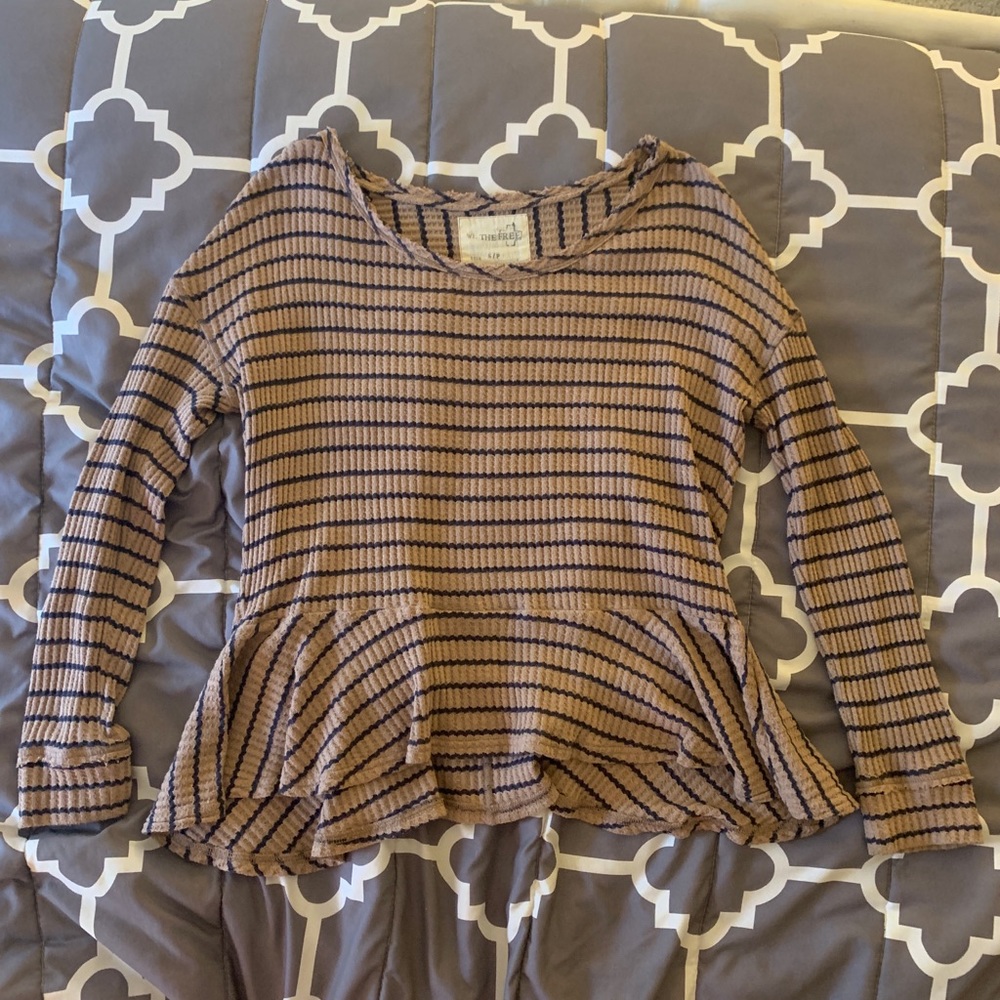 Free people striped peplum top